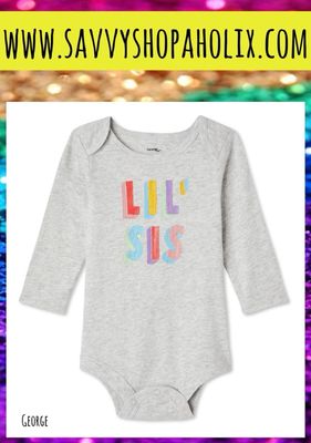 Baby Girl Bodysuit By George- LIL SIS