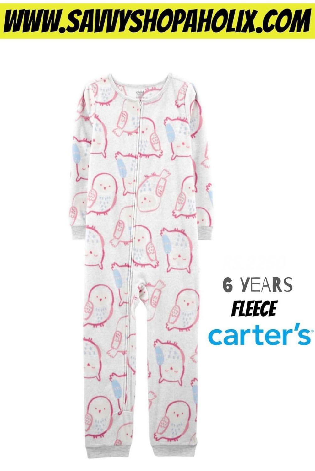 George Fleece Sleeper/romper- Owl