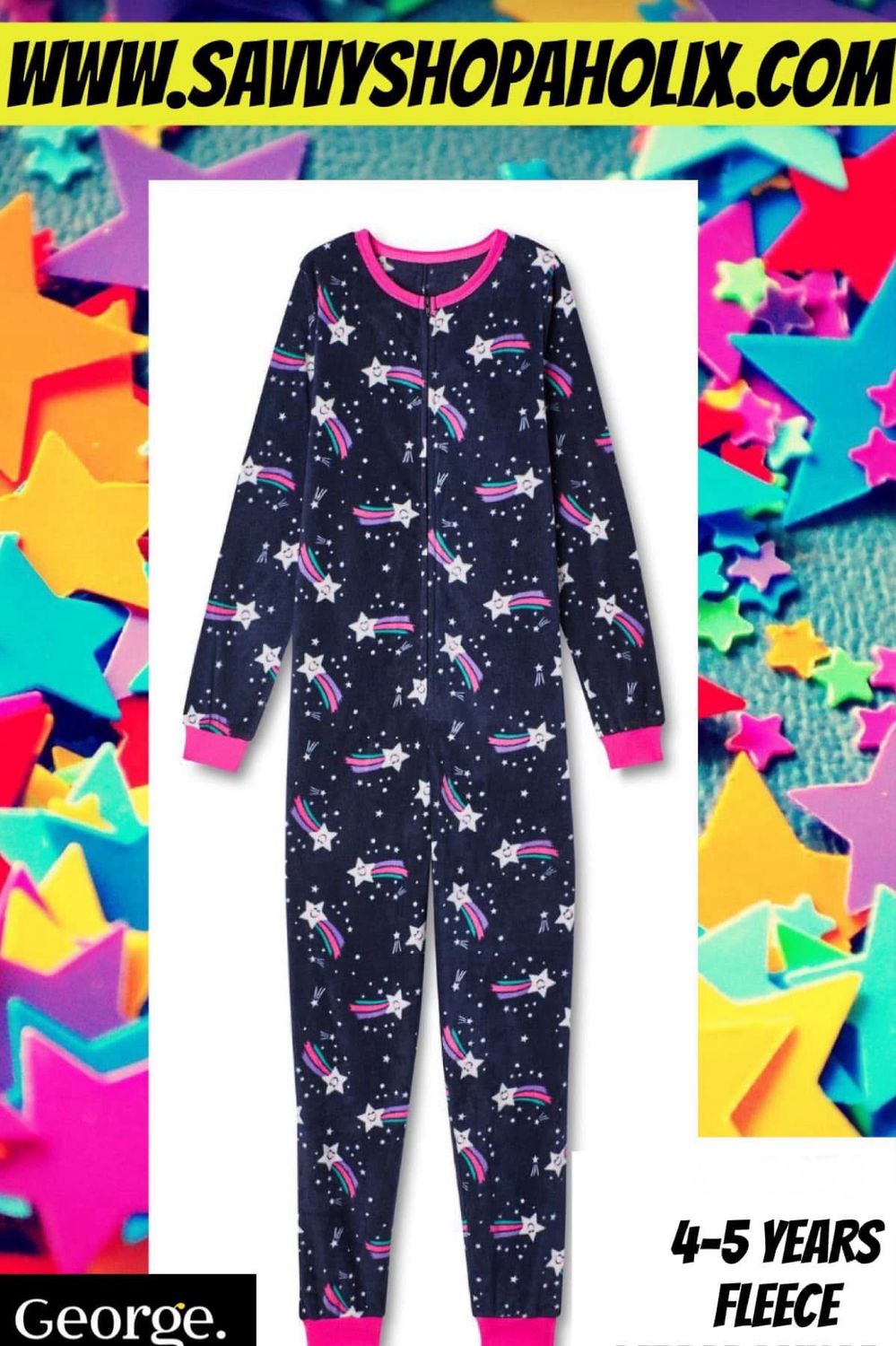 George Fleece Sleeper/romper-shooting Star