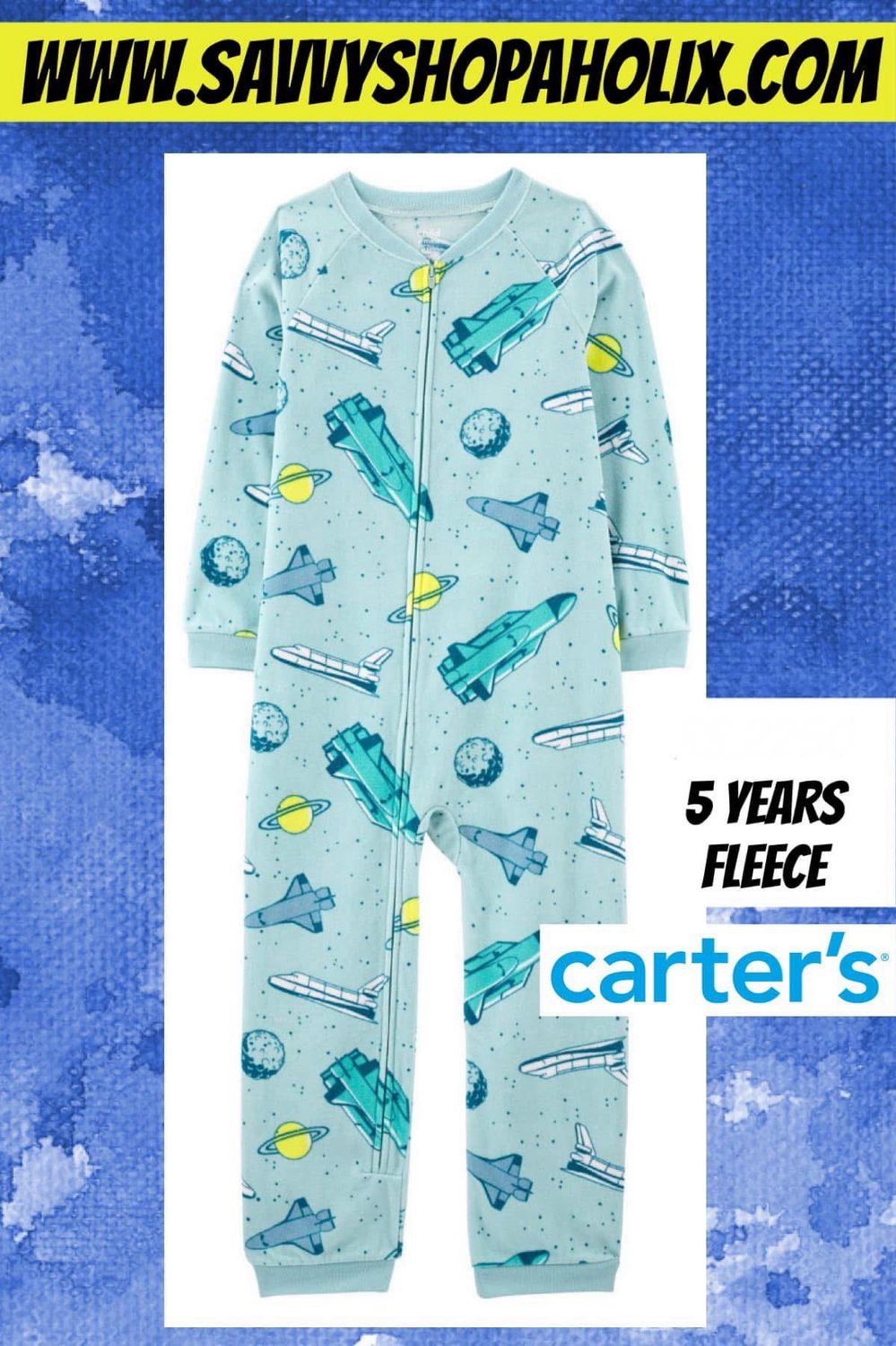 George Fleece Sleeper/romper- Rocket
