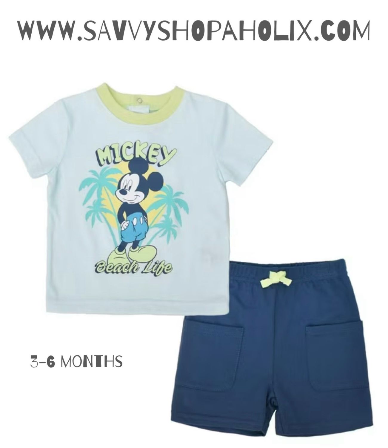 2pc Baby Boy Outfit- Mickey Mouse