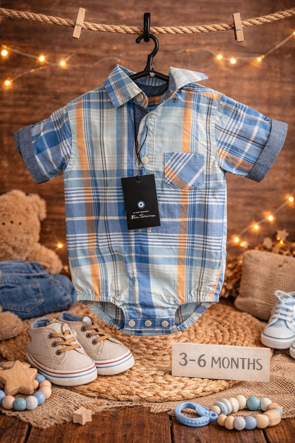 Ben Sherman Baby Boy Plaid Body Suit