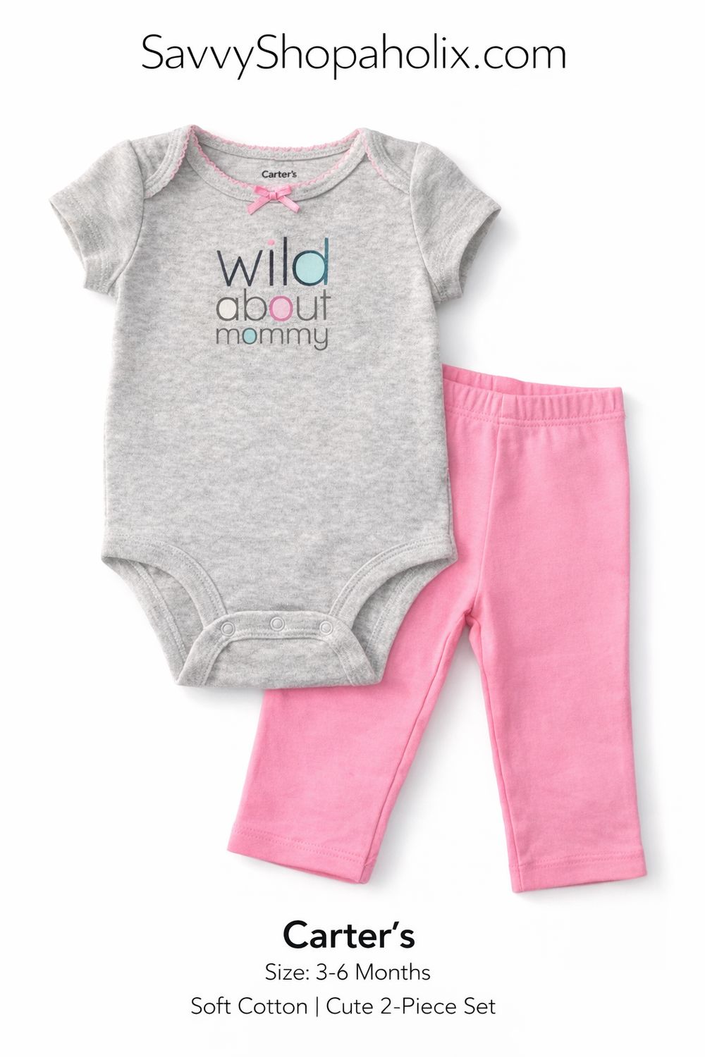 Baby Girl 2pc Outfit By Carter’s- Wild About You