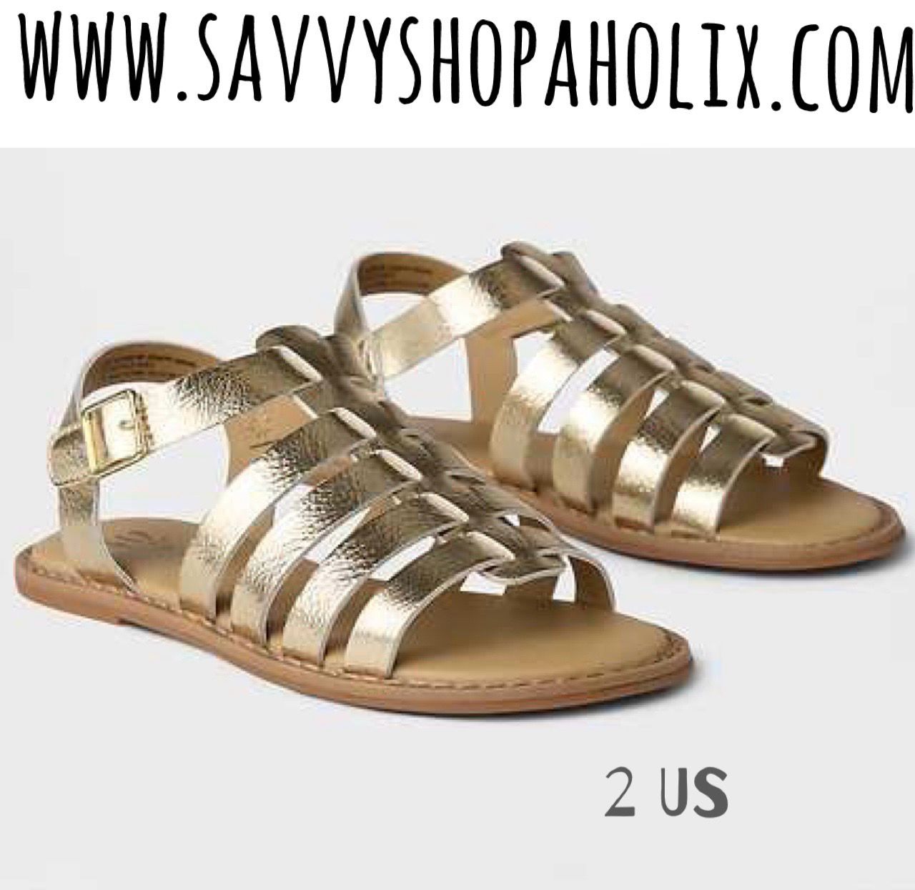 GAP GOLD METALLIC SANDALS