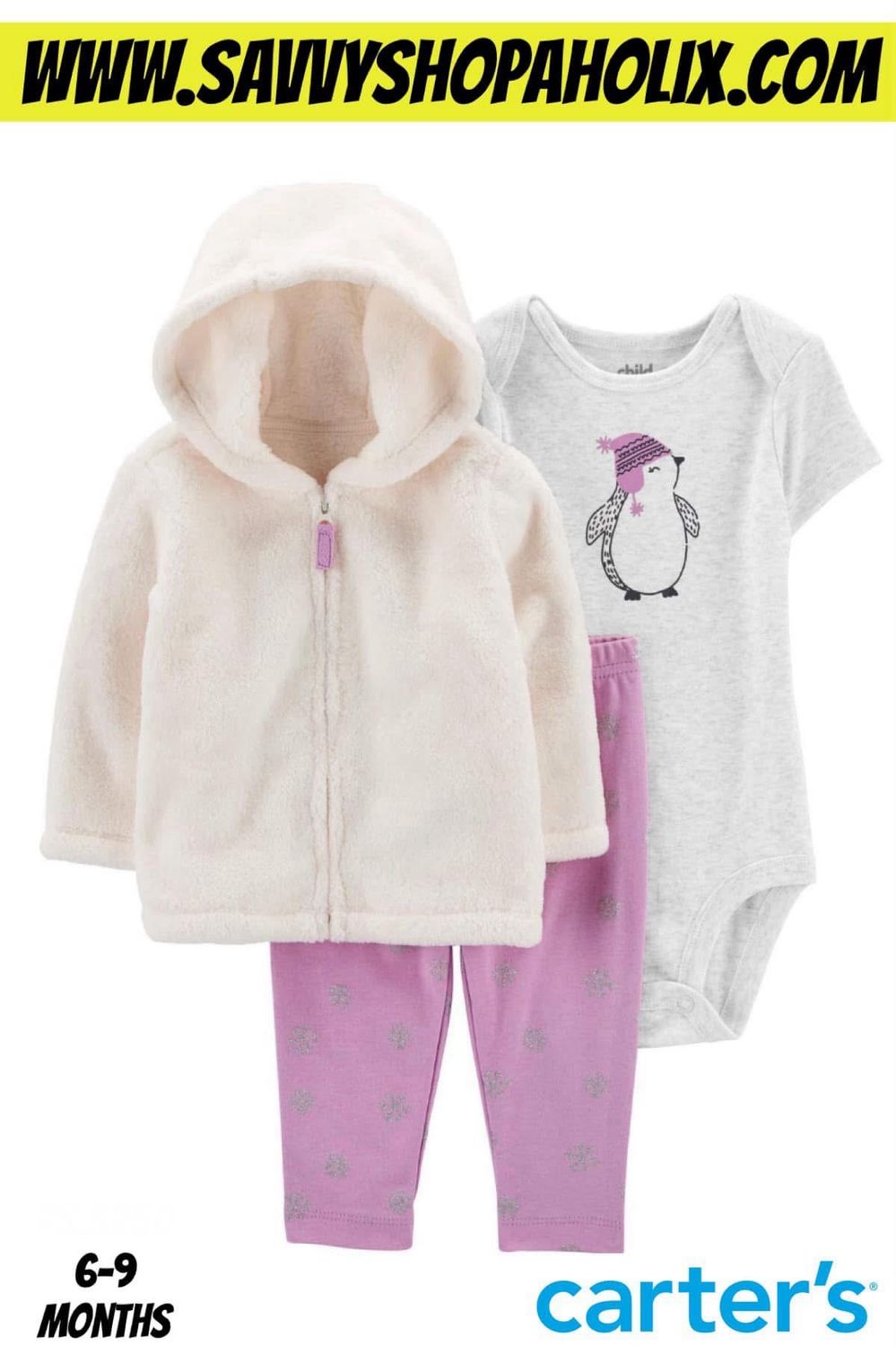 Carter’s 3pc Girl’s Outfit- Quilted