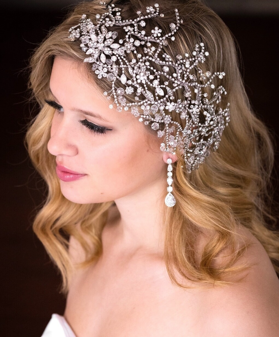 Jacqueline - Swarovski crystal wedding headpiece