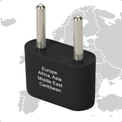 Smooth Trip Europe & Asia Adapter Plug- Ungrounded