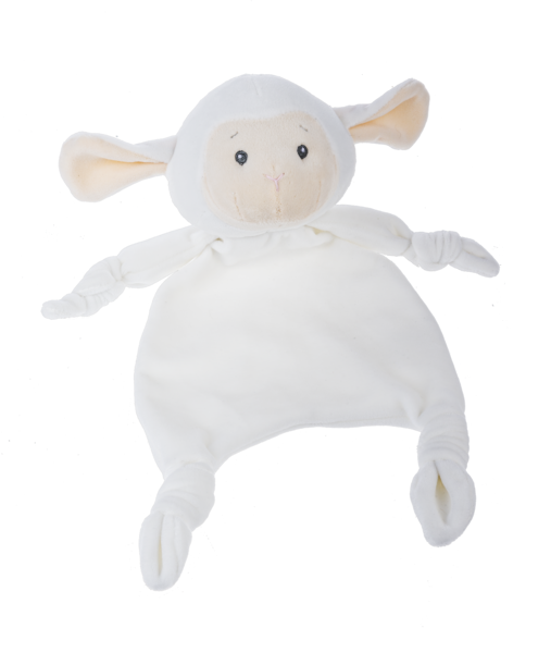 Cuddle-Me Lamb Knotty Blankie White