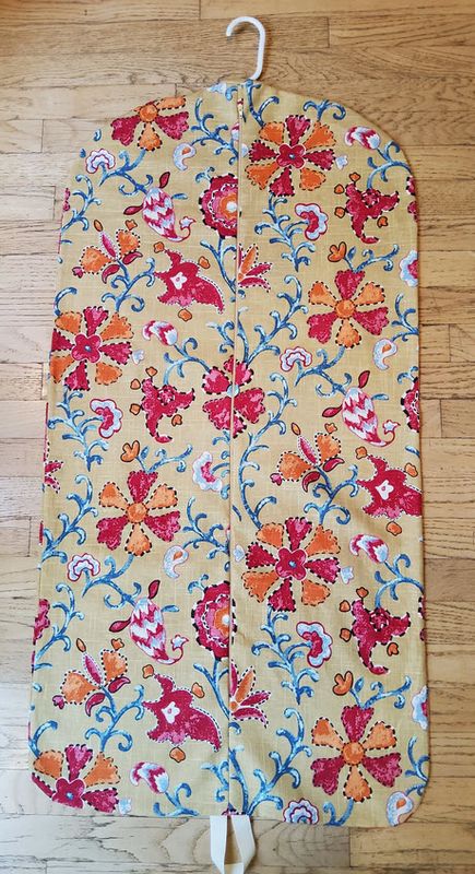 Gold Floral Hanging Garment Bag