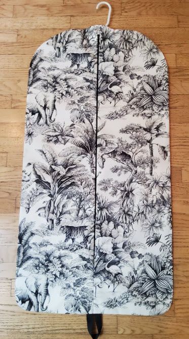 Garment Bag, Black Jungle Hanging Garment Bag