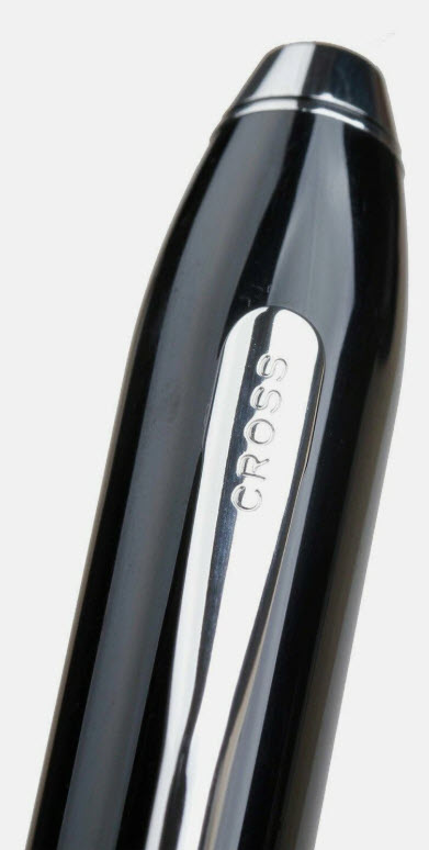 CROSS TOWNSEND BLACK BALL PEN WITH RHODIUM-PLATED APPOINTMENTS