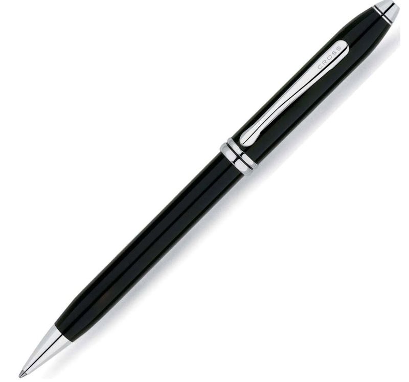 CROSS TOWNSEND BLACK BALL PEN WITH RHODIUM-PLATED APPOINTMENTS CROSS TOWNSEND BLACK BALL PEN WITH RHODIUM-PLATED APPOINTMENTS
