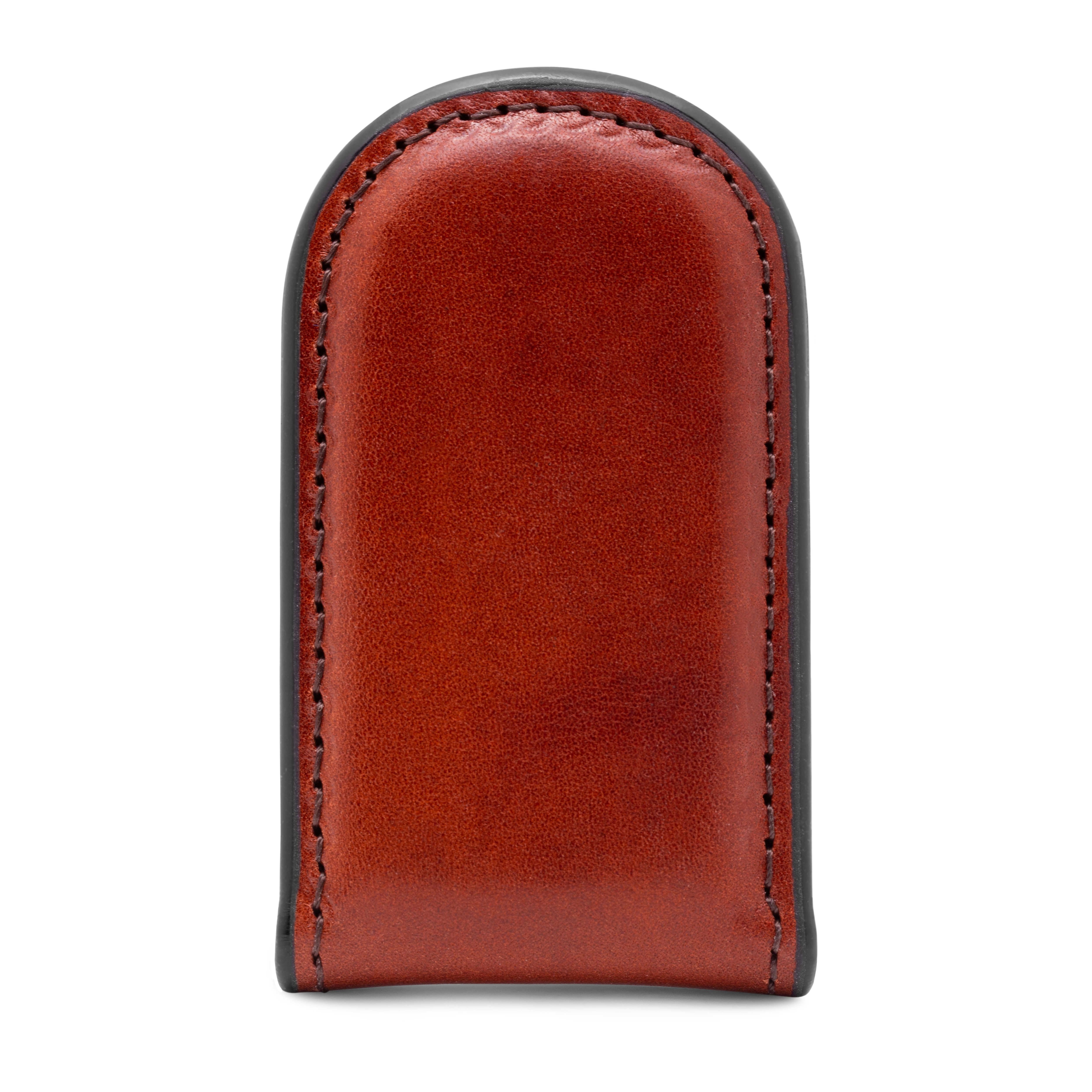Old Leather Magnetic Money Clip