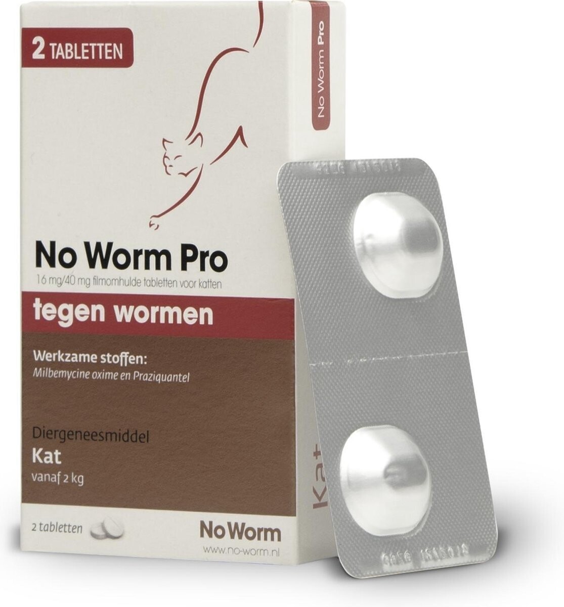 Emax No worm pro ontworming voor kat >2kg 2pip