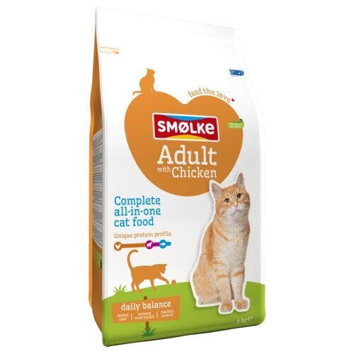 Smolke adult kip voor kat 4kg kattenvoer