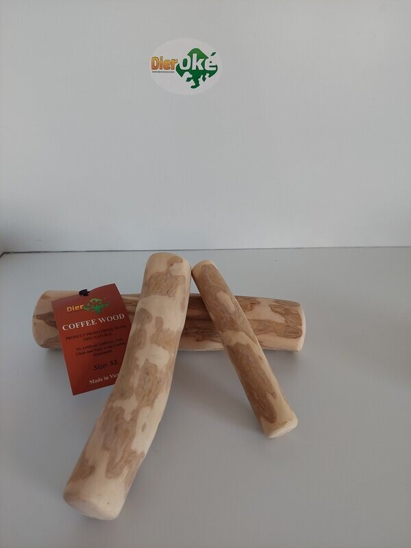 koffieboomwortel 100% natuurlijke hondensnack - kauwwortel - splintert niet - maat S 0-10kg - coffee wood kauwwortel