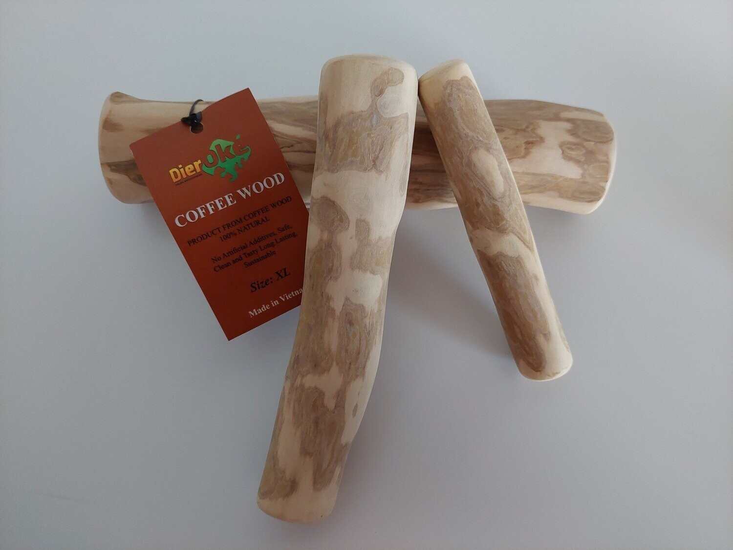 koffieboomwortel 100% natuurlijke hondensnack - kauwwortel - splintert niet - maat XS 0-6kg - coffee wood kauwwortel