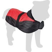 Karlie ijsbeer hondendekje hondenjas 20cm ruglengte rood/zwart (eerst opmeten aub!)