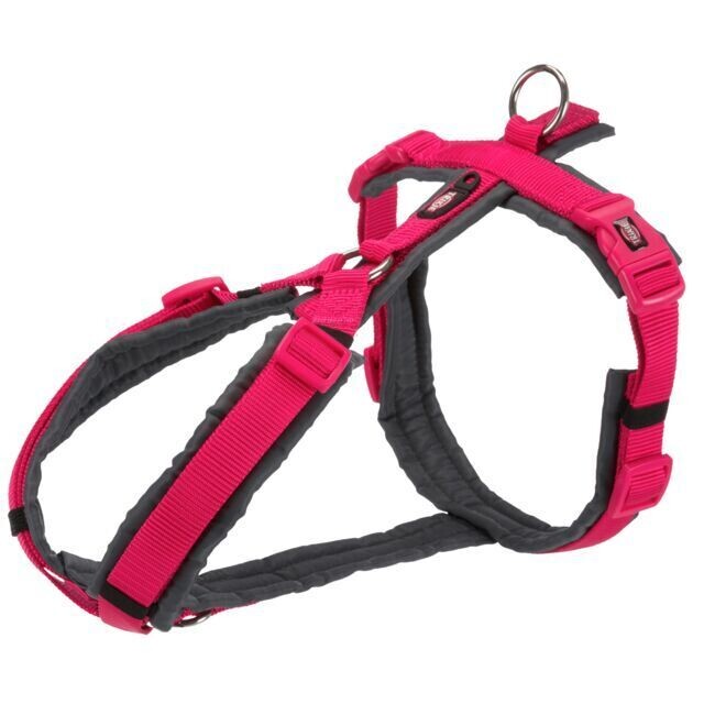 TRIXIE - Hondentuig - y tuig - Premium  anti trek tuig roze/Grijs - Maat S 
36-44cm omvang