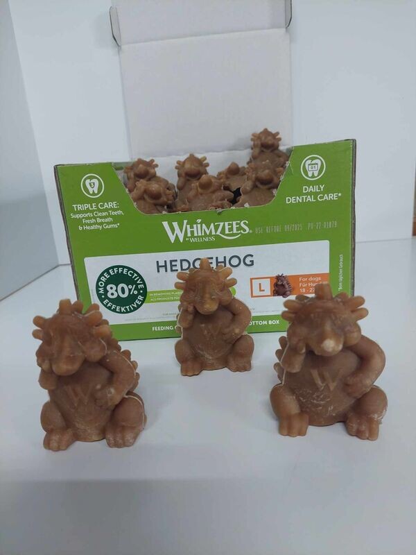 Whimzees Egel - Hondensnacks - 10 x Dental 7.6 cm Large - vegetarische hondensnack