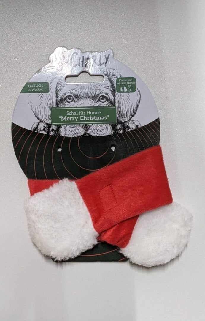 Charly hondenkerst shawl - kerstshawl hond - kerstsjaal sjaal hondensjaal - kerstkleding hond - kleine hond of kat 42*5cm christmas - xmas hondenshawl