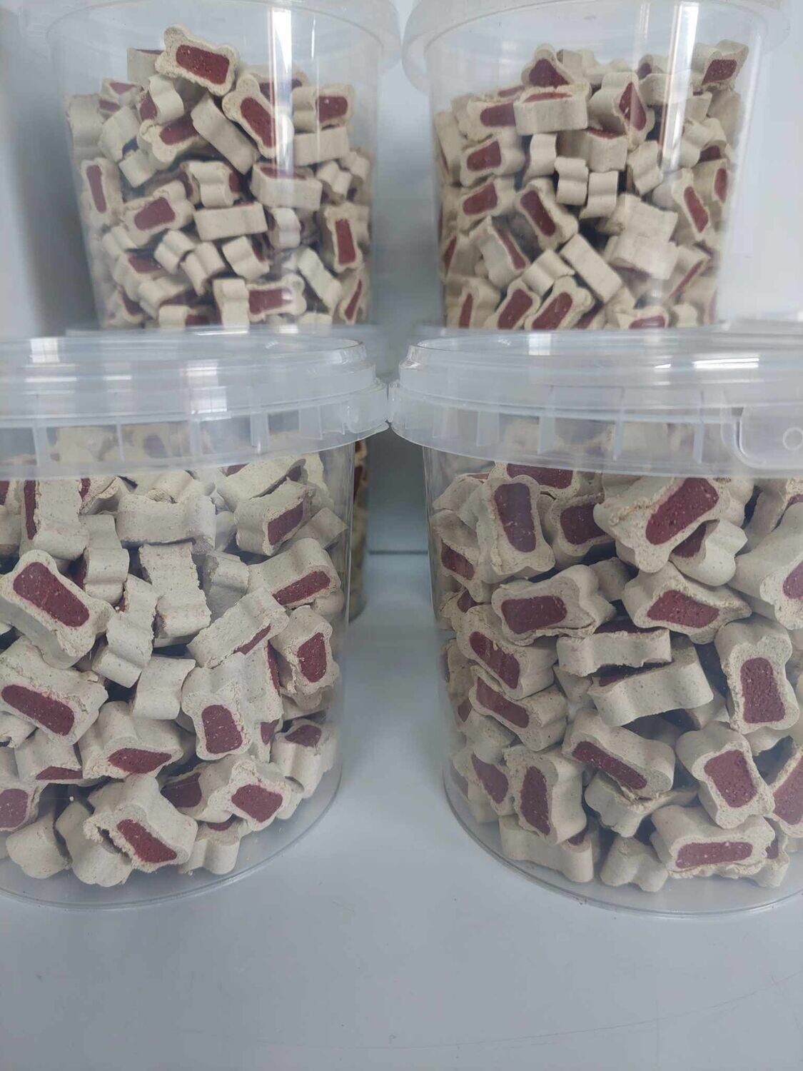 6 emmers zachte trainers zalm/rijst hondensnacks beloningssnoepjes a 500gr , totaal 3kg
