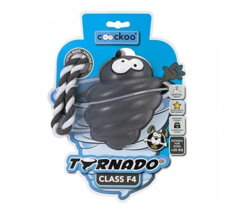 Coockoo sterk hondenspeelgoed F4 hondenspeeltje 27+kg Tornado grijs