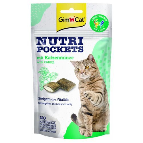 Nutri pockets - kattensnacks kattensnoepjes - catnip/kattenkruid- 60gram