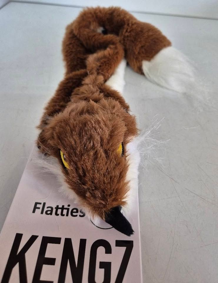 KENGS - Hondenspeeltje met piep - piepspeelgoed - Flatties / Platties - div dieren - 2 piepjes - vos
