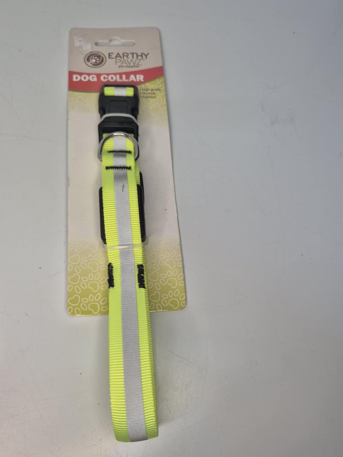 LED halsband met licht maat M - klikhalsband - lichtgevende halsband hond - geel