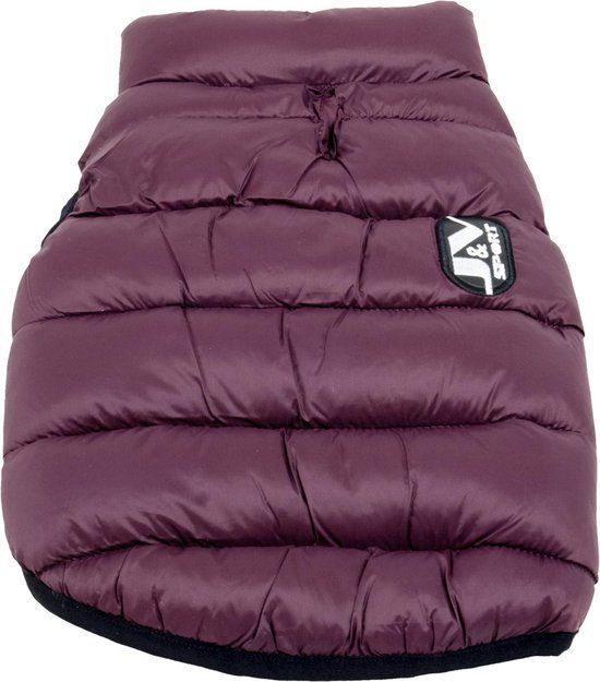 Jack&Vanilla hondenjas - bodywarmer - wind en waterdicht - maat XL - 45cm - paars/bordeaux  - hondenbodywarmer