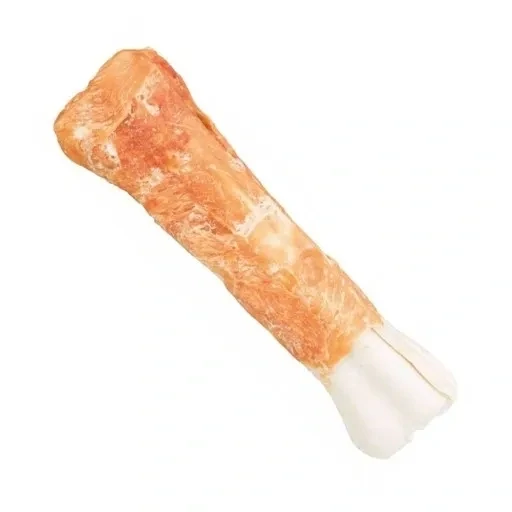 Landman - Groot bot runderhuid met heerlijke omwikkelde kip - 200gr - kipbot - rawhide 20cm