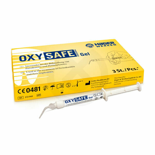 TRATAMIENTO PERIODONTITIS Y PERIIMPLANTITIS.  OXYSAFE PROFESSIONAL - JERINGAS
HAGER & WERKEN