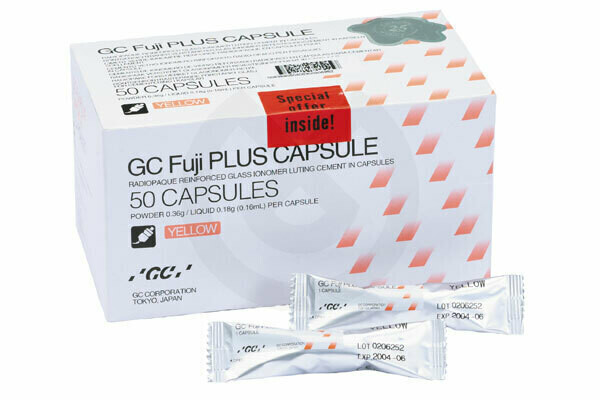 FUJI PLUS CÁPSULAS AMARILLO
GC
CEMENTO DEFINITIVO IONOMERO DE VIDRIO
