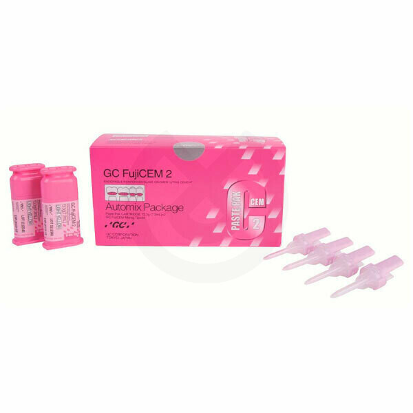 GC FUJICEM 2 SL AUTOMIX
GC
IONÓMERO DE VIDRIO
CEMENTO DEFINITIVO