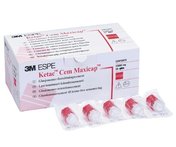 KETAC CEM maxi cap 50 cap
CEMENTO DEFINITIVO IONOMERO DE VIDRIO