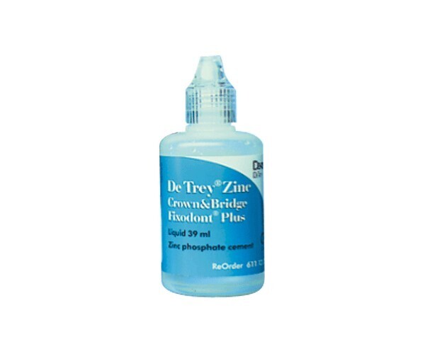 ZINC CEMENT LIQUIDO 39 ML.
DENTSPLY
CEMENTO DEFINITIVO  Oxifosfato de zinc.
