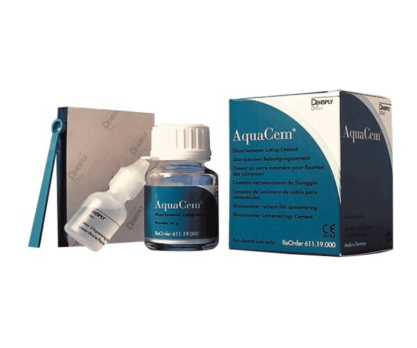 AQUACEM POLVO 30GR.
DENTSPLY
CEMENTO DEFINITIVO IONOMERO VIDRIO