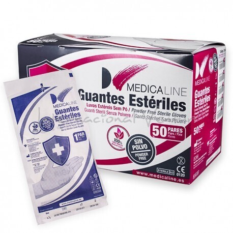 GUANTES LATEX ESTERILES SIN POLVO  50 PARES MEDICALINE
