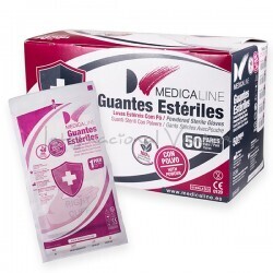 GUANTES LATEX ESTERILES CON POLVO  50 PARES MEDICALINE