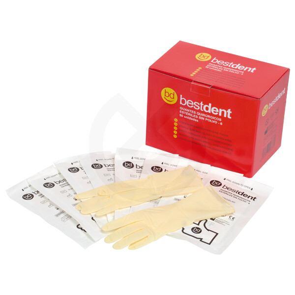 GUANTES DE LÁTEX ESTÉRILES SIN POLVO 
BESTDENT