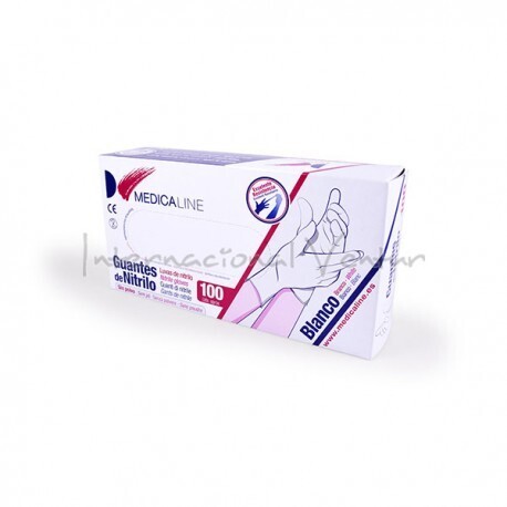 GUANTES NITRILO S/P BLANCO  100U MEDICALINE