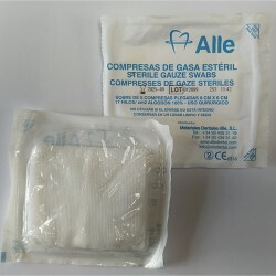 GASAS ALGODON ESTERILES 16X25CM. 250X5U.