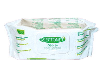 TOALLITAS GRUESAS ASEPTONET 18X20CM. STERIDIS