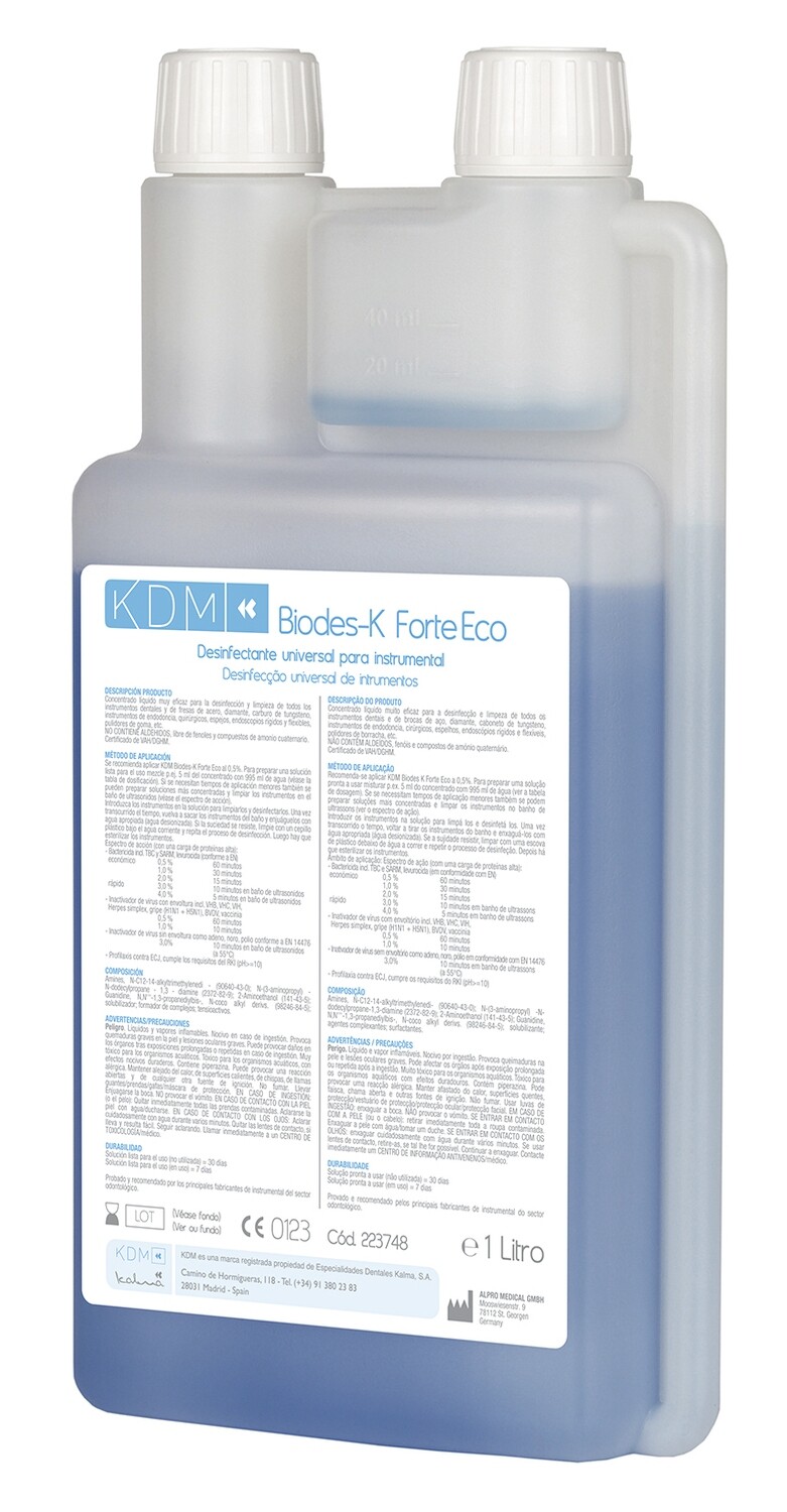 KDM BIODES-K FORTE
KDM DESINFECCIÓN INSTRUMENTAL