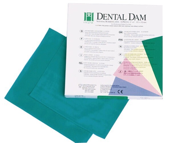 DIQUES DE GOMA FINO VERDE 15,2X15,2CM.
HYGENIC