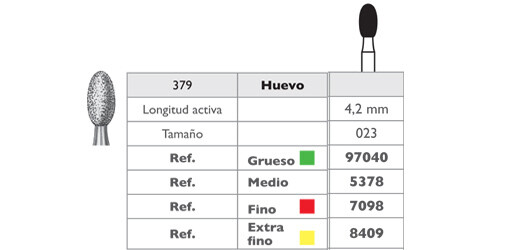 FRESA DIAMANTE HUEVO F.G. F.G 5379.314.023 GRANO SUPER GRUESO
KOMET