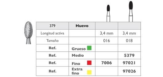 FRESA DIAMANTE HUEVO F.G. 8379.314.016 GRANO FINO