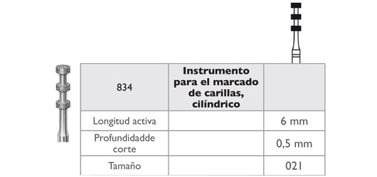 FRESA DIAMANTE CILÍNDRICA MARCADO DE CARILLAS F.G. 834.314.021 GRANO MEDIO
KOMET