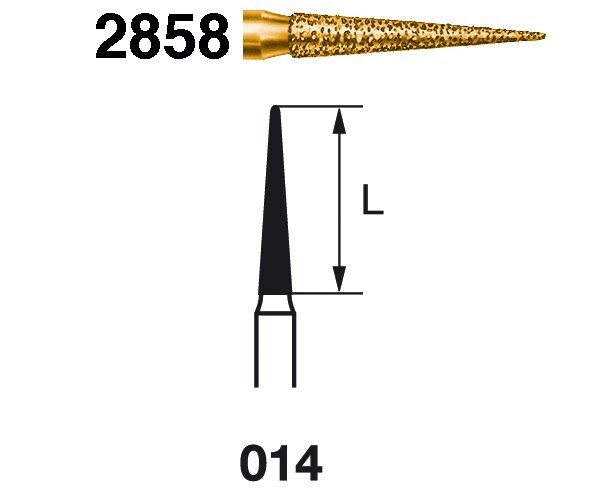 FRESA DIAMANTE CÓNICA PUNTIAGUDA F.G. 2858.314.014 GRANO GRUESO SERIE 2000
KOMET